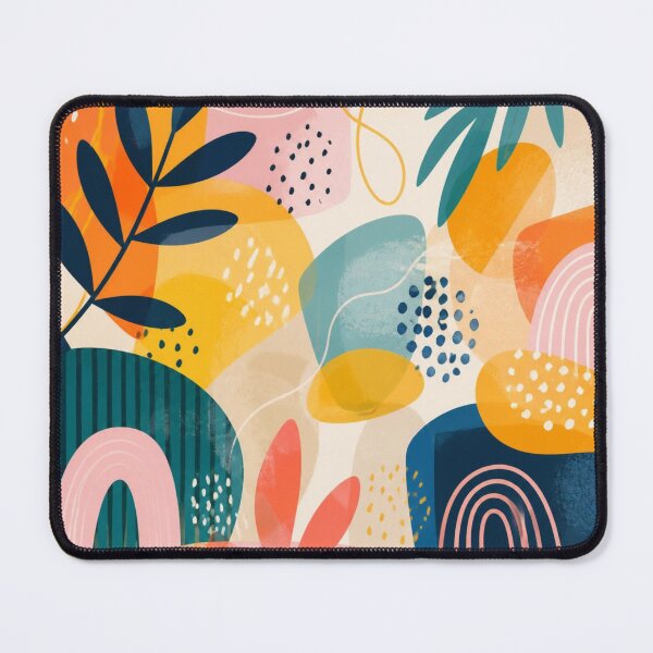 Item preview, Colourful Abstract Botanical Pattern With Organic Shapes And Rainbows designed and sold by My Gluten Free Life UK.