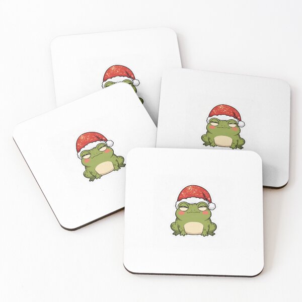 Item preview, Funny Kawaii Drunk Frog Wearing Santa Hat – Cute Christmas Frog designed and sold by mayatA-rt.