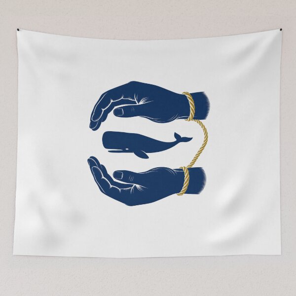 Item preview, Moby Dick: Whale Between Bound Hands designed and sold by Fenay Designs.