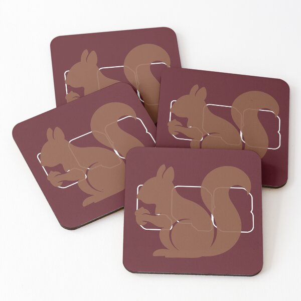 Item preview, Brown Squirrel Acorn Silhouette Outdoor L98 Art designed and sold by L98-Studio.