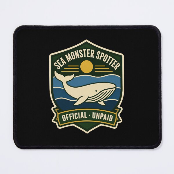 Item preview, Moby Dick Sea Monster Spotter Badge designed and sold by Fenay Designs.