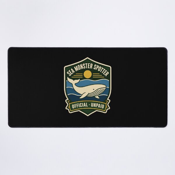 Item preview, Moby Dick Sea Monster Spotter Badge designed and sold by Fenay Designs.
