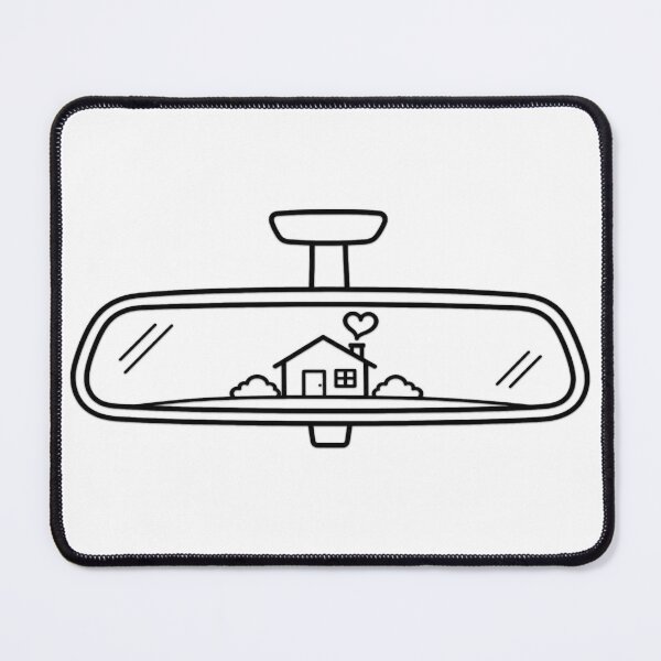 Item preview, Rear View Mirror Home Heart Line Art designed and sold by Haque Designs.