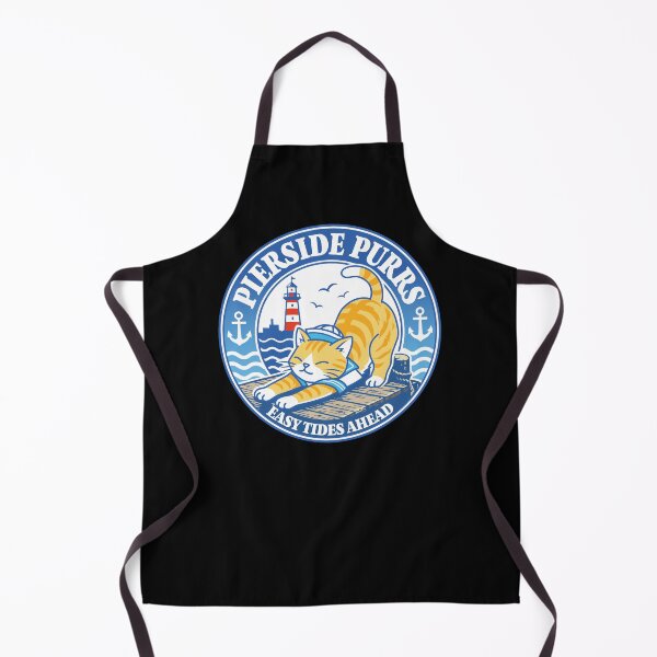 Item preview, Orange Tabby Sailor Cat & Lighthouse - Retro Nautical Badge_Blue designed and sold by AckeeWolf.