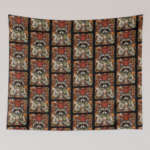 Item preview, Fall Raccoon Autumn Brew designed and sold by Tiffany Roy.