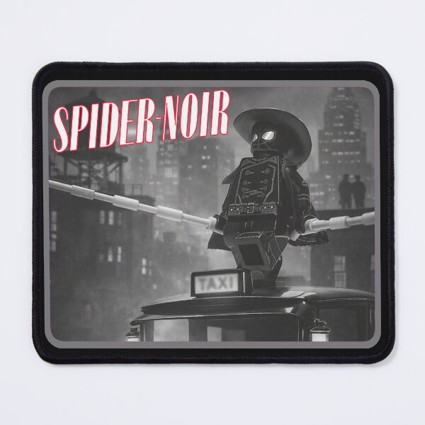Item preview, Noir Web Slinger Black and White Brick Parody Spider Detective Fight Small Design designed and sold by barefootmk.