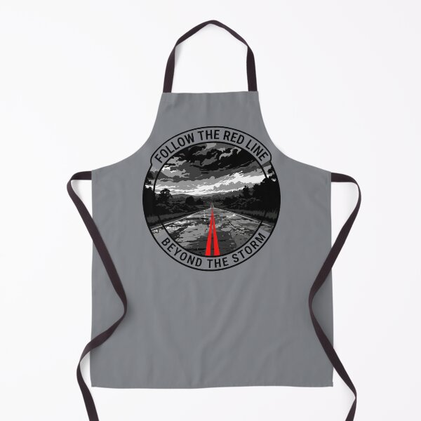 Item preview, Follow The Red Line Beyond The Storm Road Trip Highway Dramatic Sky Travel Badge Art designed and sold by MarCinu Art.