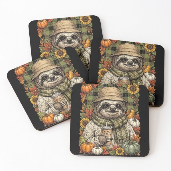 Item preview, Fall Sloth Slow Cozy designed and sold by Tiffany Roy.