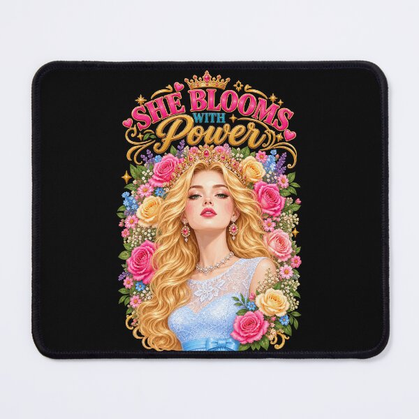 Item preview, She Blooms with Power – Empowering Floral Queen Princess Design designed and sold by Lily Lola.