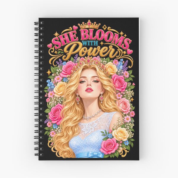 Item preview, She Blooms with Power – Empowering Floral Queen Princess Design designed and sold by Lily Lola.