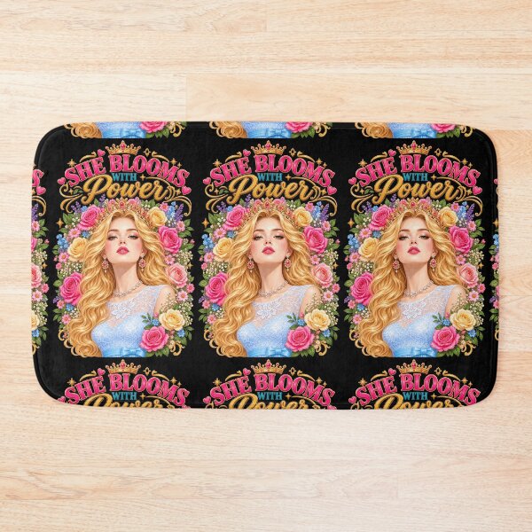 Item preview, She Blooms with Power – Empowering Floral Queen Princess Design designed and sold by Lily Lola.