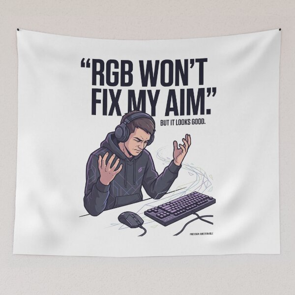Item preview, RGB Won't Fix My Aim | Funny PC Gamer Shirt designed and sold by SAJ Design Studio.