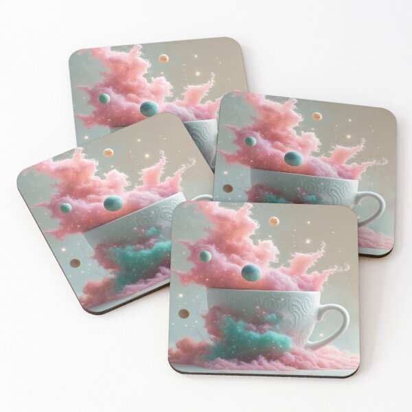 Item preview, Magical Pink Cloud Coffee Cup with Floating Planets. designed and sold by fbtrisha.