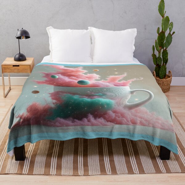 Item preview, Magical Pink Cloud Coffee Cup with Floating Planets. designed and sold by fbtrisha.