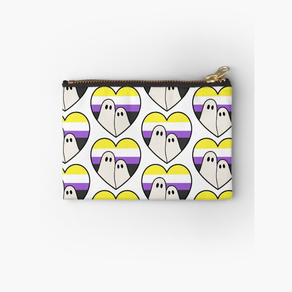 Item preview, Non binary Ghost Couple – Halloween LGBTQ Pride Heart designed and sold by Cannaxes Studio.