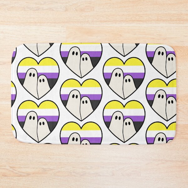 Item preview, Non binary Ghost Couple – Halloween LGBTQ Pride Heart designed and sold by Cannaxes Studio.