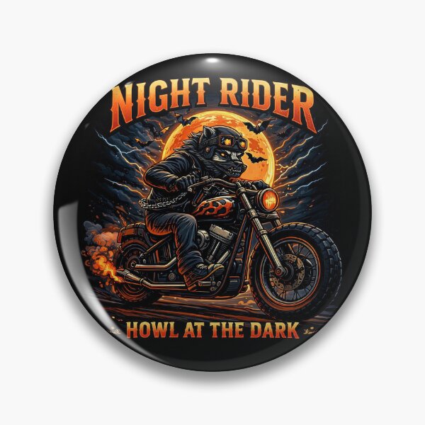 Artikelvorschau, Night Rider Wolf – Howl at the Dark Artwork entworfen und verkauft von Dogandesighn.