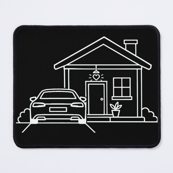 Item preview, Car at Home Sweet Home Line Art ​ designed and sold by Haque Designs.