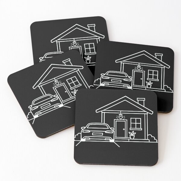 Item preview, Car at Home Sweet Home Line Art ​ designed and sold by Haque Desigens.