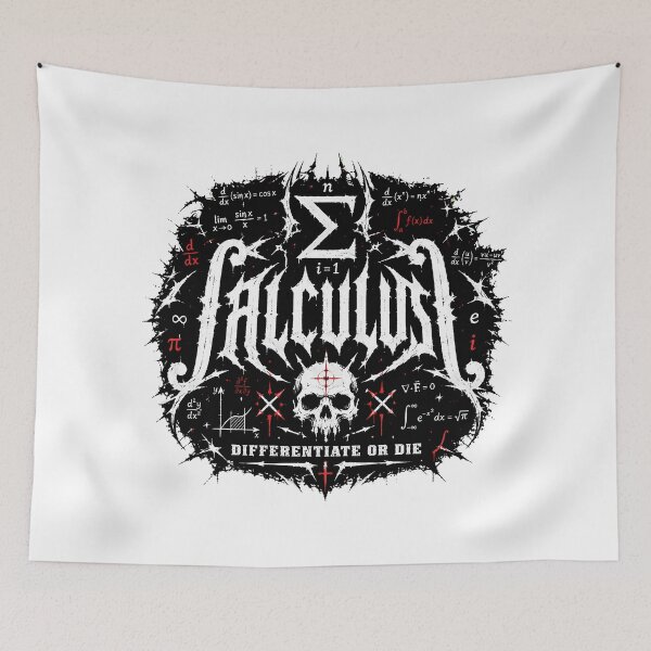 Item preview, Calculus Death Metal Skull Differentiate Or Die designed and sold by chattsuede.