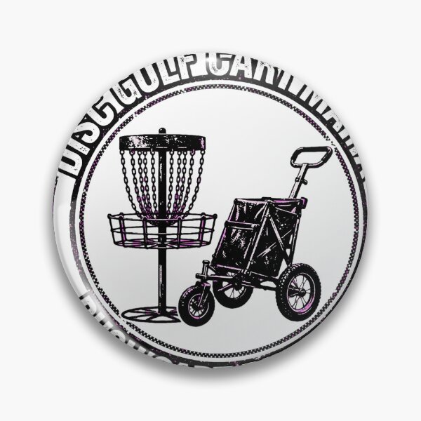 Item preview, Disc Golf Cart Mafia Push Cart Division Disc Golf Basket Badge  designed and sold by VYBE DARK Studio.