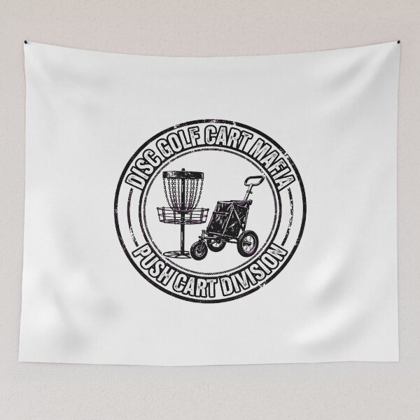 Item preview, Disc Golf Cart Mafia Push Cart Division Disc Golf Basket Badge  designed and sold by TauqeerArts.