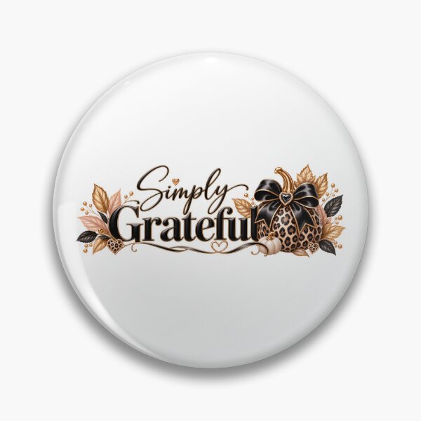 Item preview, Simply Grateful – Elegant Leopard Pumpkin Fall Design designed and sold by HO•Designs.