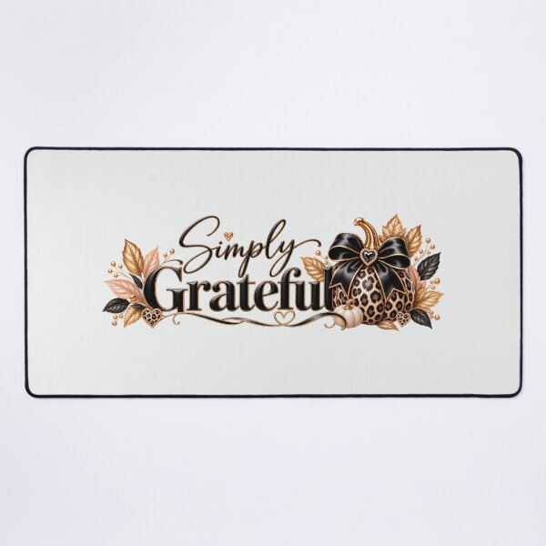Item preview, Simply Grateful – Elegant Leopard Pumpkin Fall Design designed and sold by HO•Designs.