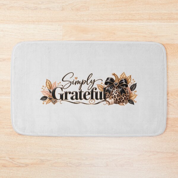 Item preview, Simply Grateful – Elegant Leopard Pumpkin Fall Design designed and sold by HO•Designs.