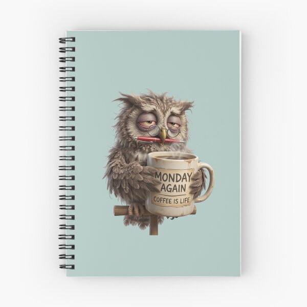 Item preview, Funny 3D Owl Teacher Drinking Coffee - School Humor designed and sold by CoffeeAndChao.