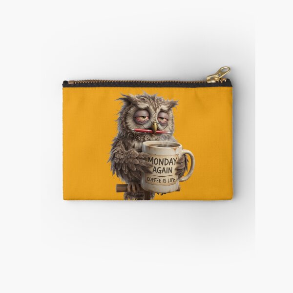 Item preview, Funny 3D Owl Teacher Drinking Coffee - School Humor designed and sold by CoffeeAndChao.