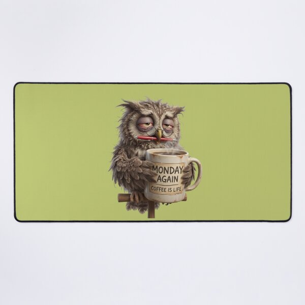 Item preview, Funny 3D Owl Teacher Drinking Coffee - School Humor designed and sold by CoffeeAndChao.