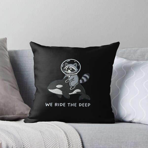 Item preview, Raccoon Riding Orca We Ride the Deep designed and sold by roartusa.