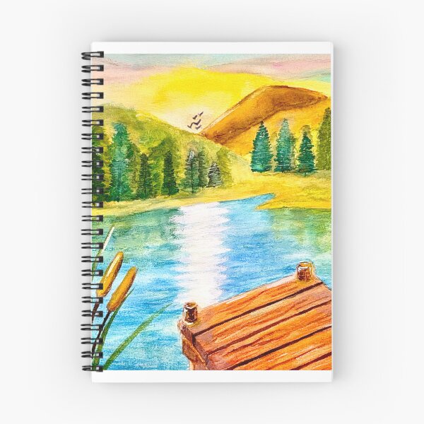 Item preview, Peaceful Lake Wooden Pier designed and sold by TrazosDelSurArt.