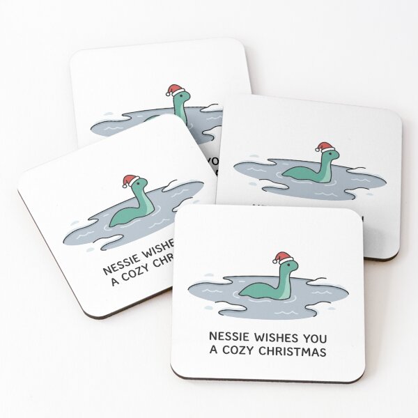 Item preview, Nessie Wishes You A Cozy Christmas Cute Loch Ness Monster Holiday designed and sold by raedattia.
