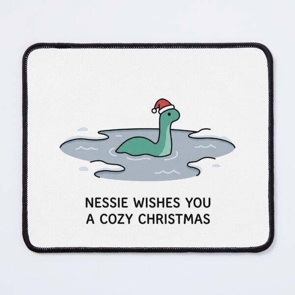 Item preview, Nessie Wishes You A Cozy Christmas Cute Loch Ness Monster Holiday designed and sold by raedattia.