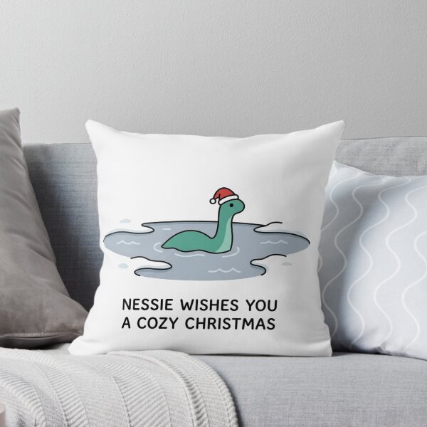 Item preview, Nessie Wishes You A Cozy Christmas Cute Loch Ness Monster Holiday designed and sold by raedattia.
