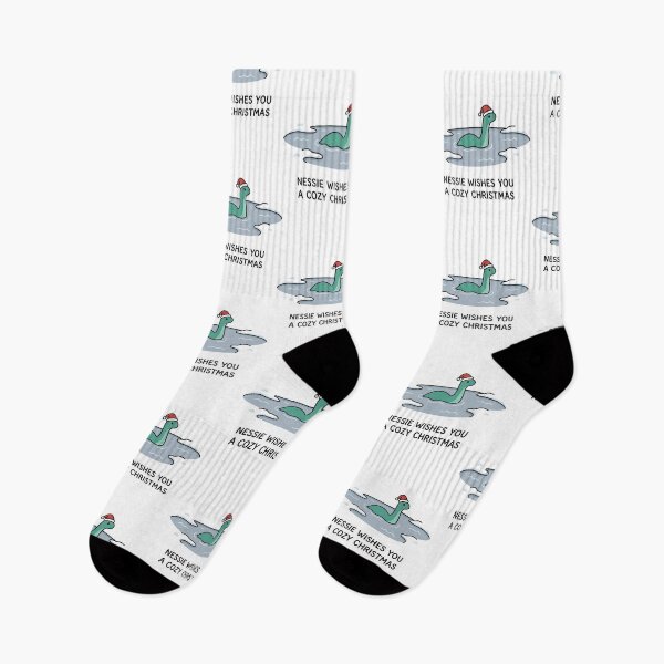 Item preview, Nessie Wishes You A Cozy Christmas Cute Loch Ness Monster Holiday designed and sold by raedattia.
