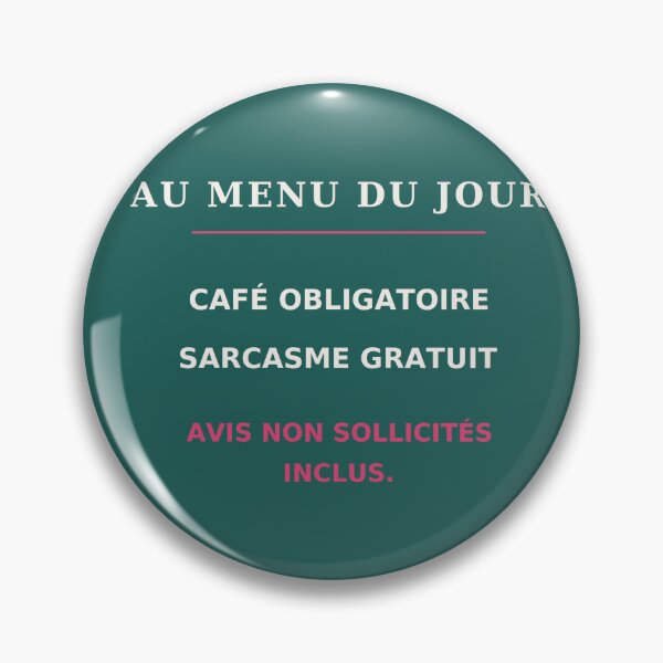 Item preview, Today's menu: mandatory coffee, free sarcasm - humor quote designed and sold by VYNCERA.