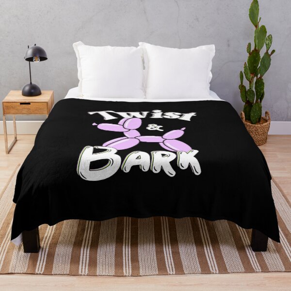 Item preview, Twist and Bark Retro Balloon Dog Neon Pop Art | White Text Edition designed and sold by SunandShade.