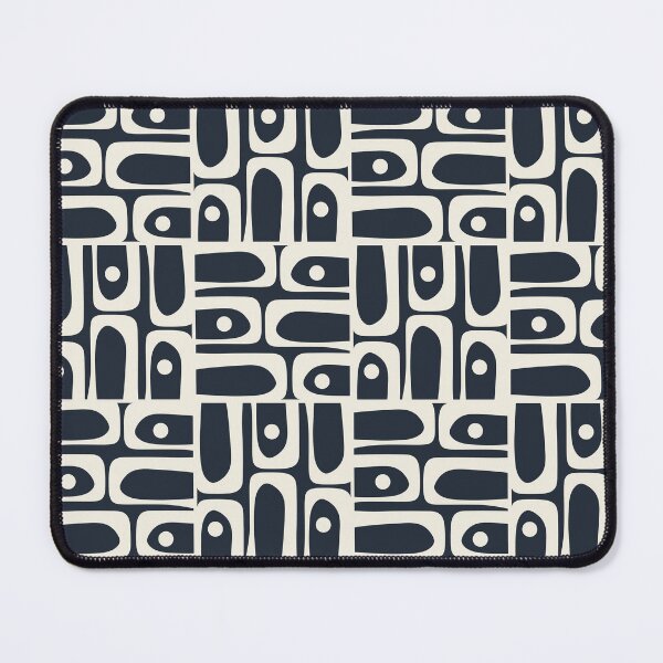 Item preview, Mid Century Modern Abstract Piquet Multi Pattern in Dark Navy and Off White designed and sold by kierkegaard.