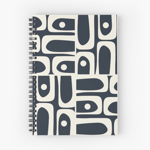 Item preview, Mid Century Modern Abstract Piquet Multi Pattern in Dark Navy and Off White designed and sold by kierkegaard.