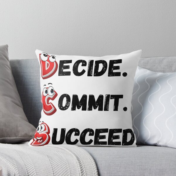 Item preview, Motivational Cartoon | Decided. Committed. Succeeded.  designed and sold by ImaginARTDesign.