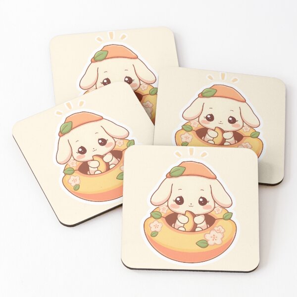 Item preview, Cute Kawaii Bunny in a Peach designed and sold by UnRealS.