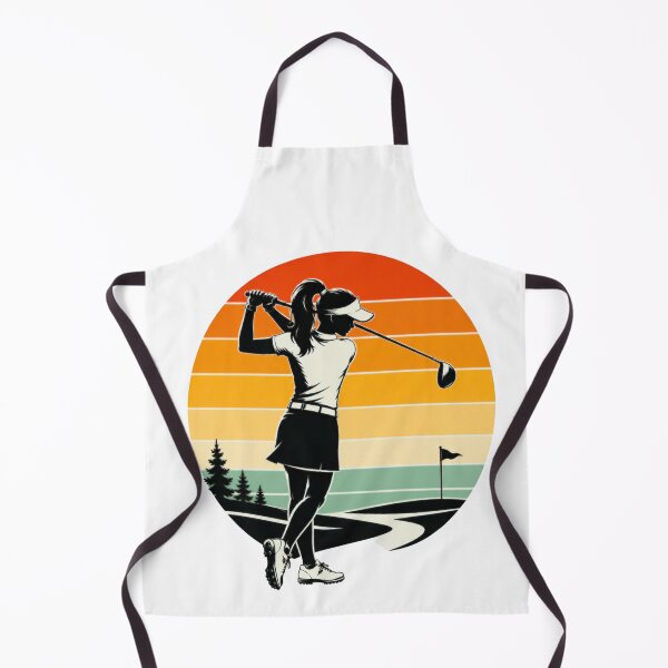 Item preview, Vintage Women Golfer Sunset Silhouette | Retro Female Golf designed and sold by mArtWear.