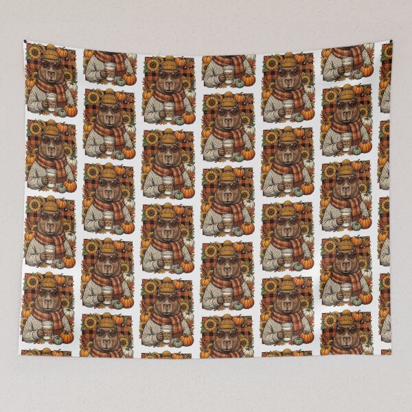 Item preview, Fall Capybara Autumn Brew designed and sold by Tiffany Roy.