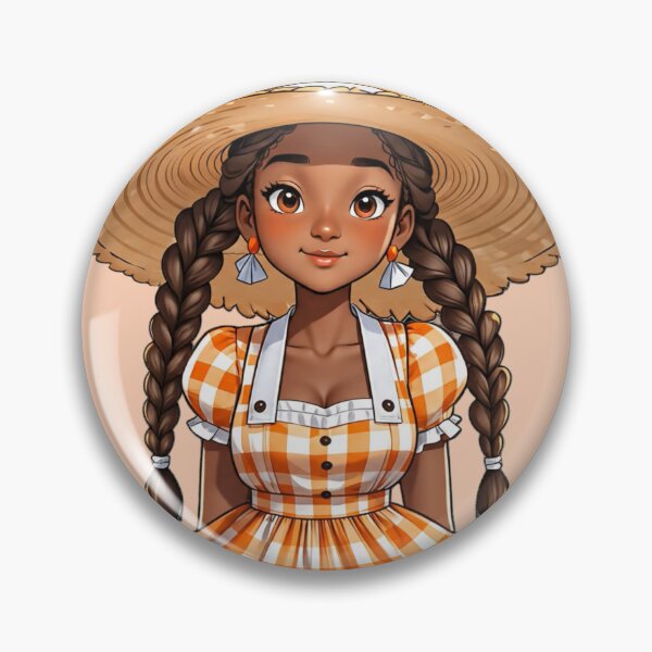 Item preview, Menina caipira com chapéu de palha festa junina country designed and sold by Magicari.