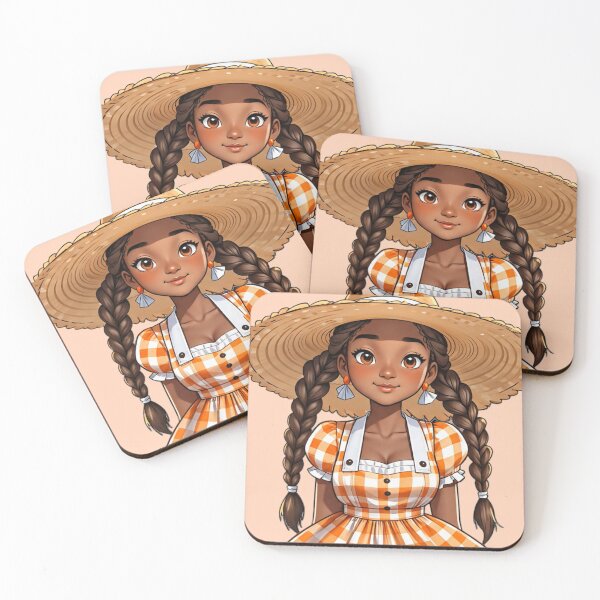 Item preview, Menina caipira com chapéu de palha festa junina country designed and sold by Magicari.