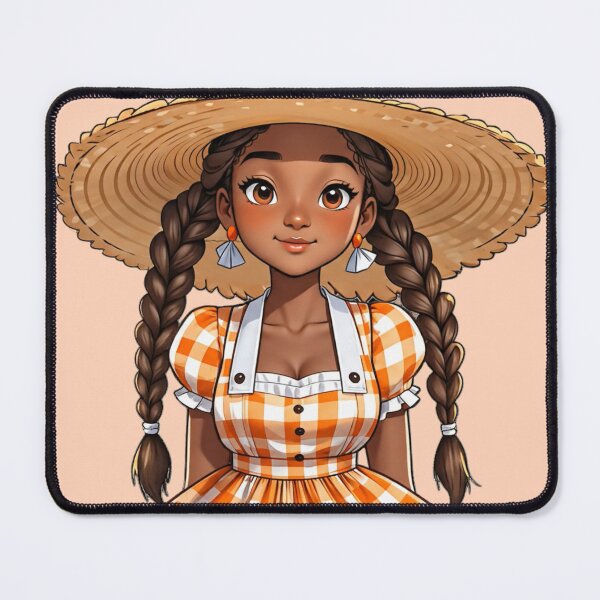Item preview, Menina caipira com chapéu de palha festa junina country designed and sold by Magicari.