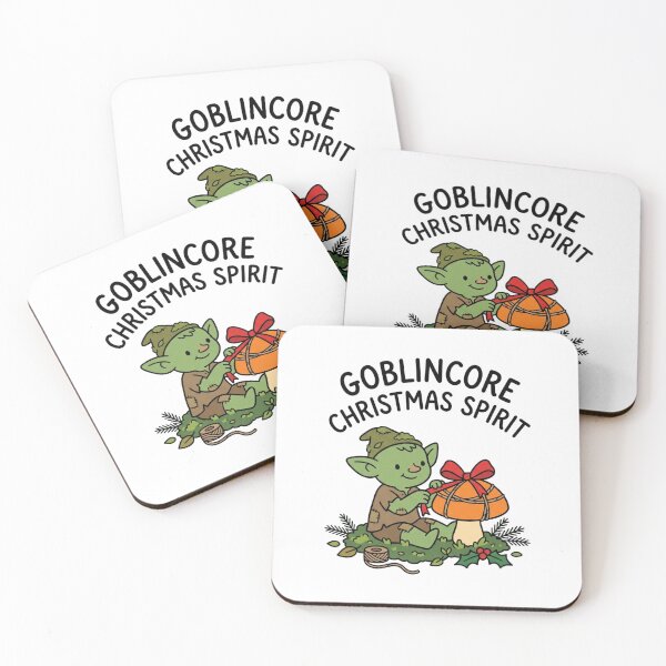 Item preview, Goblincore Christmas Spirit Cute Goblin Wrapping Mushroom Holiday designed and sold by raedattia.